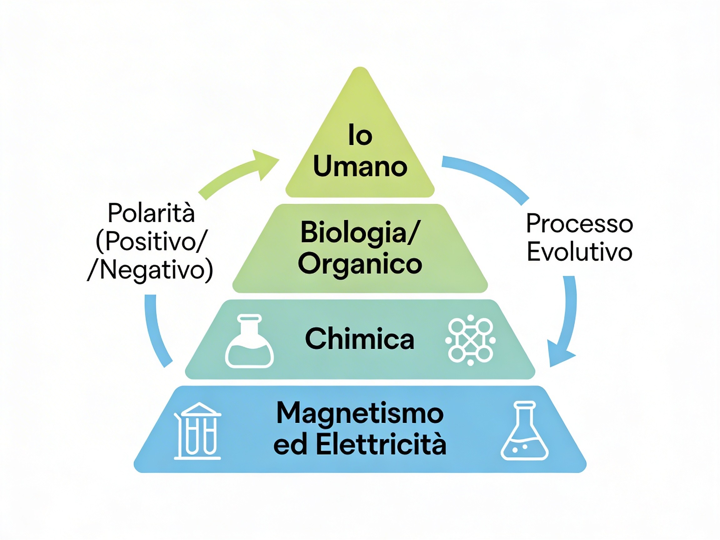Schema della Filosofia della Natura di Schelling con livelli gerarchici